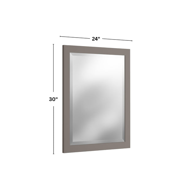 24" x 30" Beveled Bathroom Vanity Mirror – Wood Frame