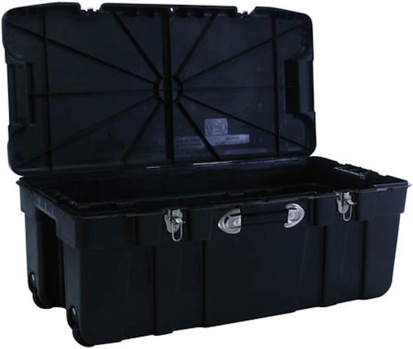 Wheeled Plastic Storage Trunk – 148L, Black