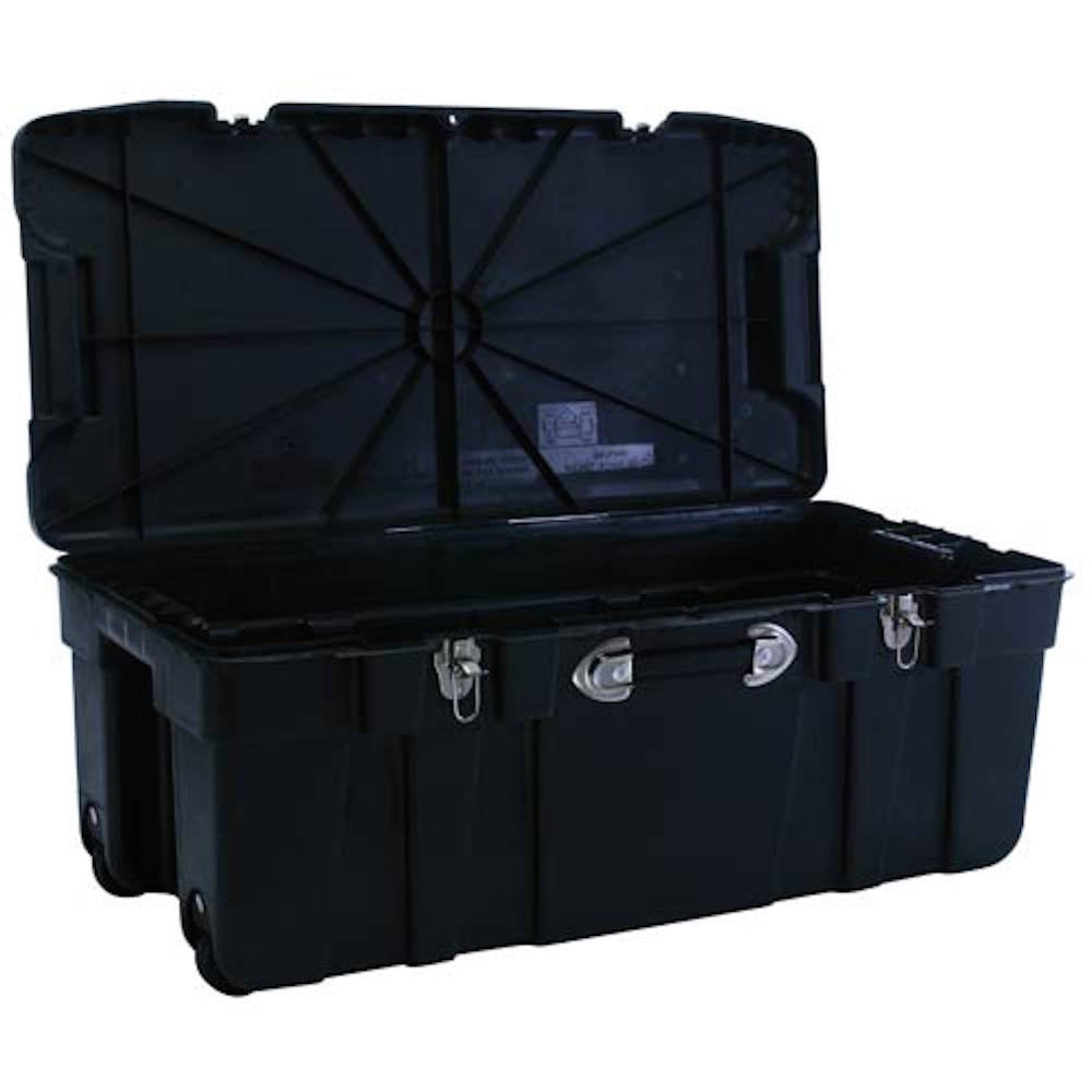 Wheeled Plastic Storage Trunk – 148L, Black