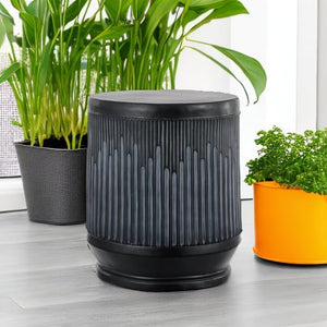 Kline Ribbed Resin Outdoor Accent Table