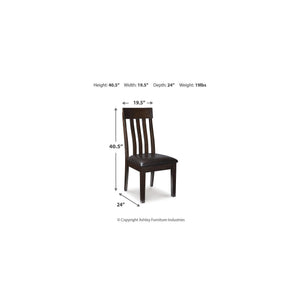 Faux Leather Rake Back Dining Chairs Set of 2