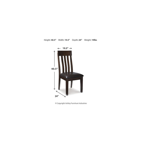 Faux Leather Rake Back Dining Chairs Set of 2