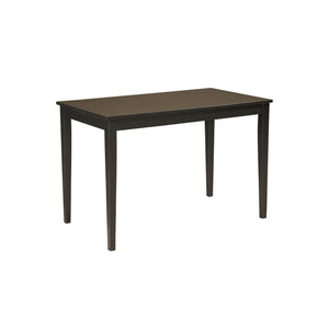 Almost Black Rectangular Dining Table – Seats 6, Wood & Veneer
