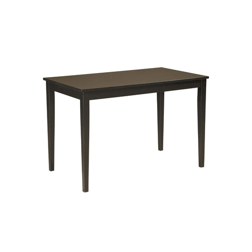 Almost Black Rectangular Dining Table – Seats 6, Wood & Veneer