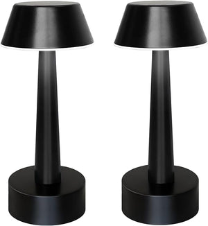 UMEXUS 8.8'' Cordless Small Table Lamp for Bar Restaurant, Rechargeable Battery Operated Touch Lamps, Gold 3-Way Dimmable LED Metal Portable Bedside Mini Night Light for Bedroom Outdoor, Home Decor