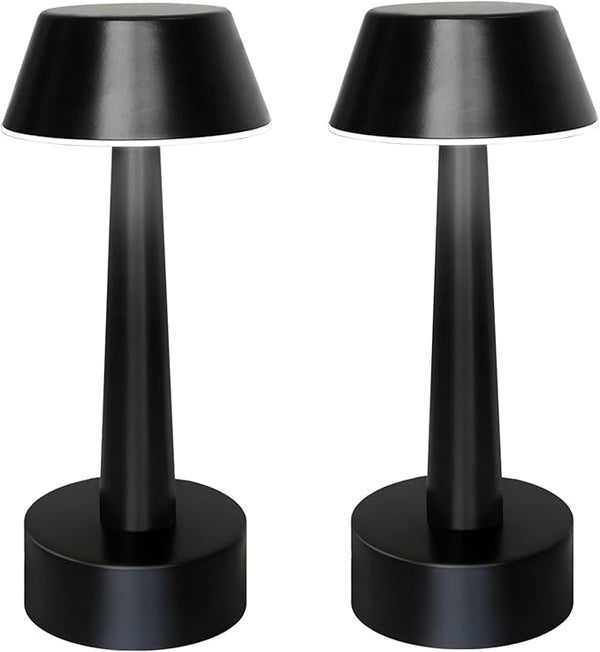 UMEXUS 8.8'' Cordless Small Table Lamp for Bar Restaurant, Rechargeable Battery Operated Touch Lamps, Gold 3-Way Dimmable LED Metal Portable Bedside Mini Night Light for Bedroom Outdoor, Home Decor
