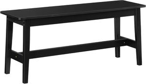 Bamboo Dining Bench with Metal Legs – Farmhouse Kitchen & Entryway Bench