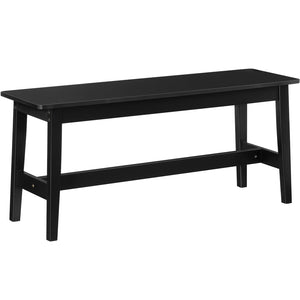 Bamboo Dining Bench with Metal Legs – Farmhouse Kitchen & Entryway Bench