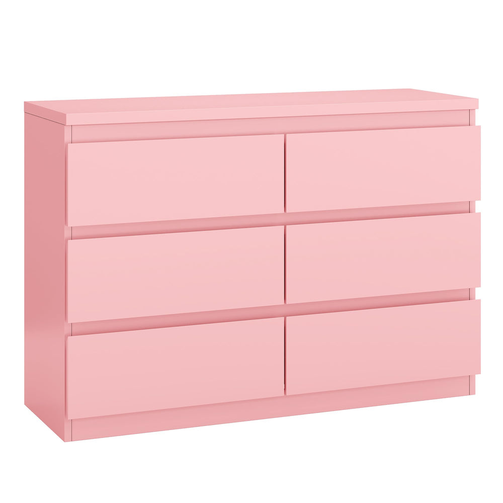 6-Drawer Dresser with Metal Rails