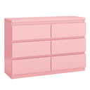 6-Drawer Dresser with Metal Rails