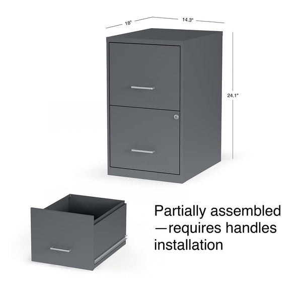 2-Drawer Vertical File Cabinet – Graphite