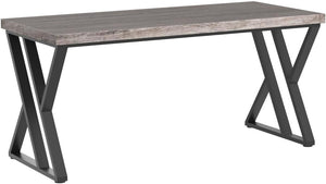 55-Inch Computer Desk with Z-Shaped Metal Legs