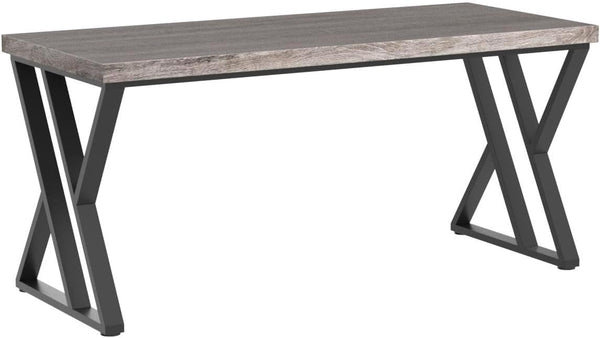 55-Inch Computer Desk with Z-Shaped Metal Legs