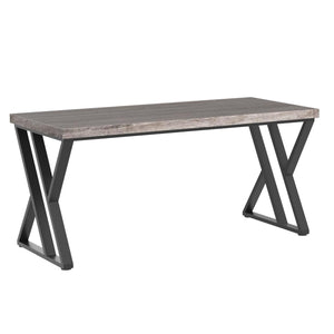 55-Inch Computer Desk with Z-Shaped Metal Legs