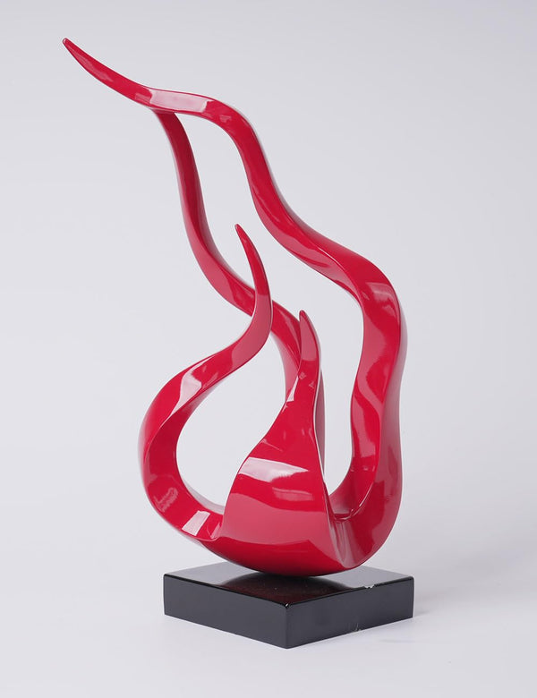 Abstract Holy Flame Figurine Statue — Resin Art Decor, 16.5 Inch