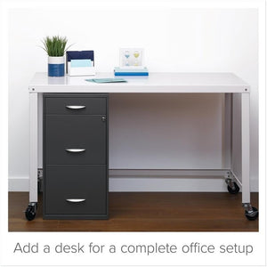 3-Drawer Vertical Metal Filing Cabinet with Lock – Letter Size