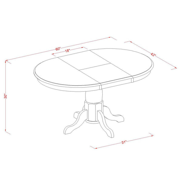 7-Piece Oval Dining Table Set with 6 Upholstered Chairs