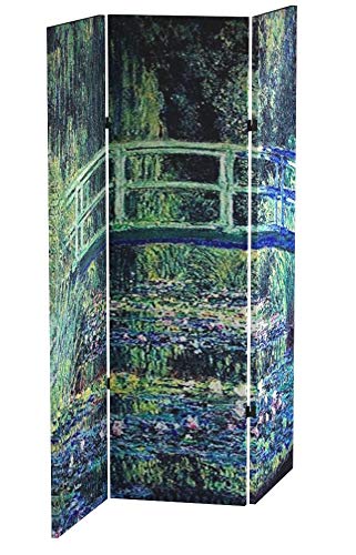 4-Panel Canvas Room Divider with Monet Art Print