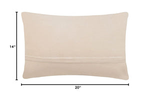 Topiary Hooked Wool Throw Pillow with Polyfill Insert – 20" x 14"