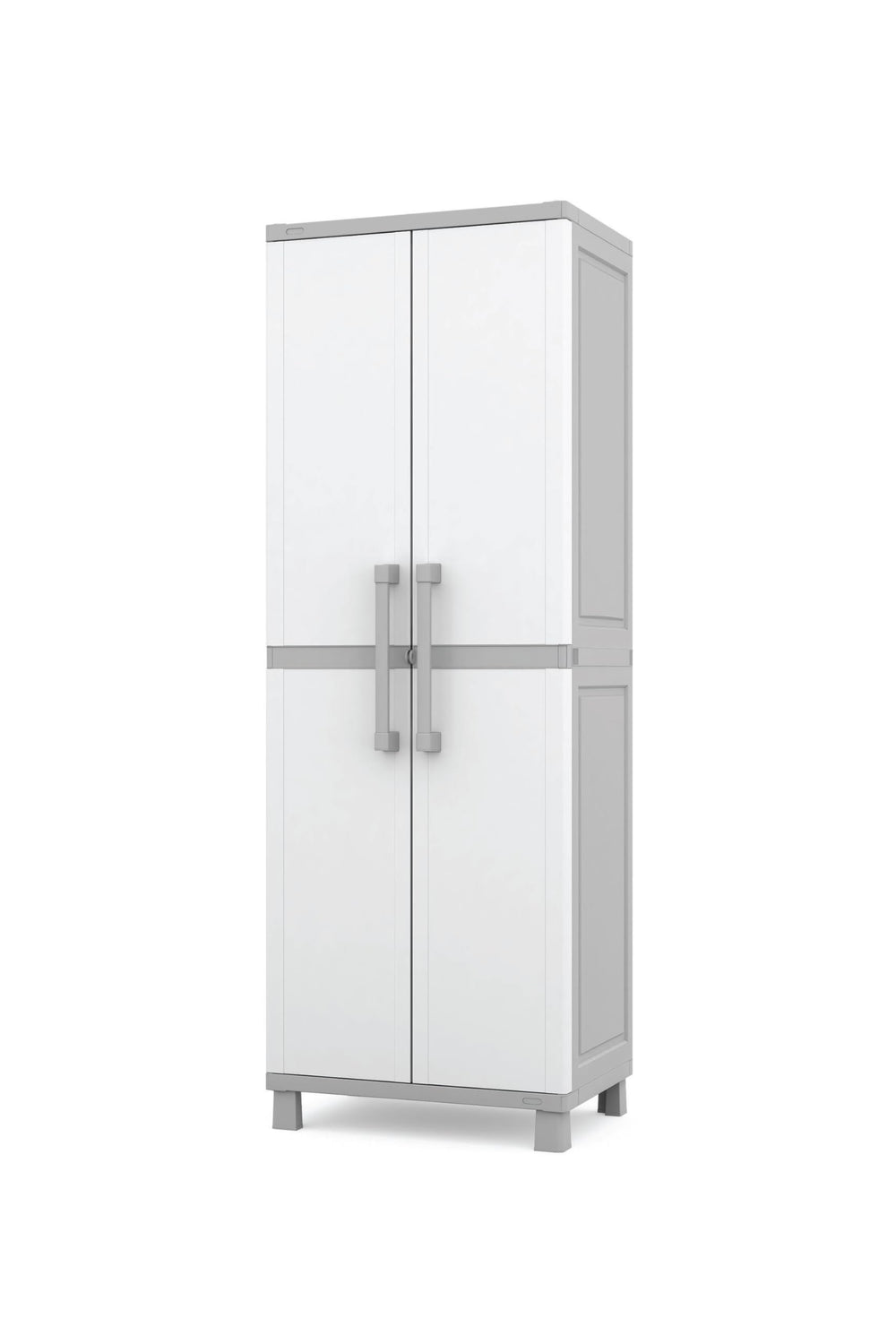 5-Shelf Resin Storage Cabinet with Lockable Doors