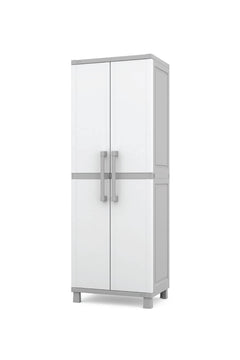 5-Shelf Resin Storage Cabinet with Lockable Doors