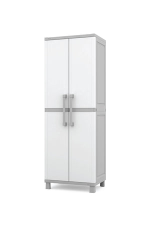 5-Shelf Resin Storage Cabinet with Lockable Doors