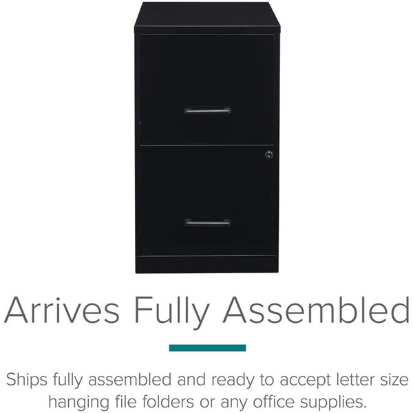2-Drawer Vertical Metal Filing Cabinet – Lockable, Pre-Assembled, Letter Size