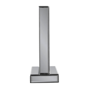 Mirrored Desk Clock with Crystal Accents & Roman Numerals