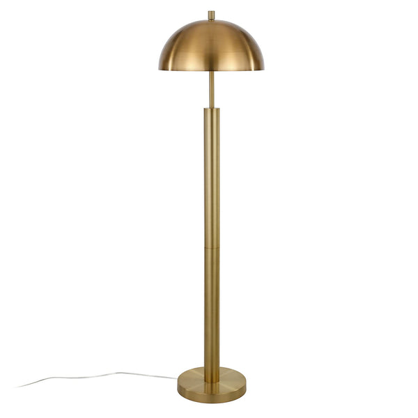 58" Mid-Century Modern Floor Lamp – Gold Dome