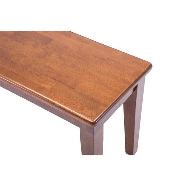 Shaker Backless Dining Bench – Rubberwood, Walnut Finish