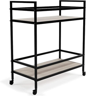 2-Tier Bar Cart with Rolling Casters