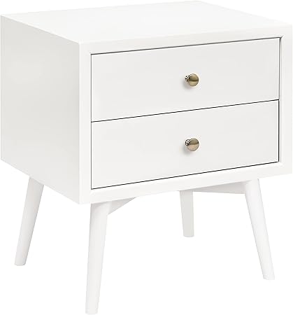 Wood Nightstand with 2 Drawers – Kids & Guest Bedroom Bedside Table