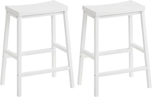 Industrial Saddle Bar Stools Set of 2 with Footrests