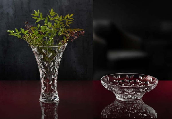 Round Opening Clear Glass Vase 11.75 Inch