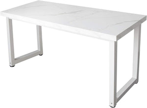 59-Inch Large Office Desk with Metal Frame and Thick Desktop
