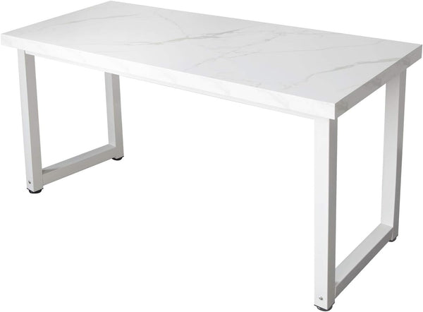 59-Inch Large Office Desk with Metal Frame and Thick Desktop