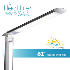 LED Desk Lamp with Voice Control & USB Charging