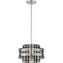 4-Light Pendant – Brushed Nickel & Sand Coal Finish
