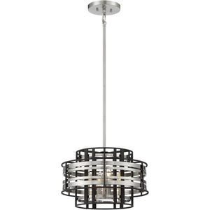 4-Light Pendant – Brushed Nickel & Sand Coal Finish
