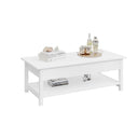 Lift Top Coffee Table with Hidden Compartment & Open Shelf