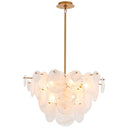 28-Inch Modern Glass Chandelier – 3-Tier Pendant Light Fixture