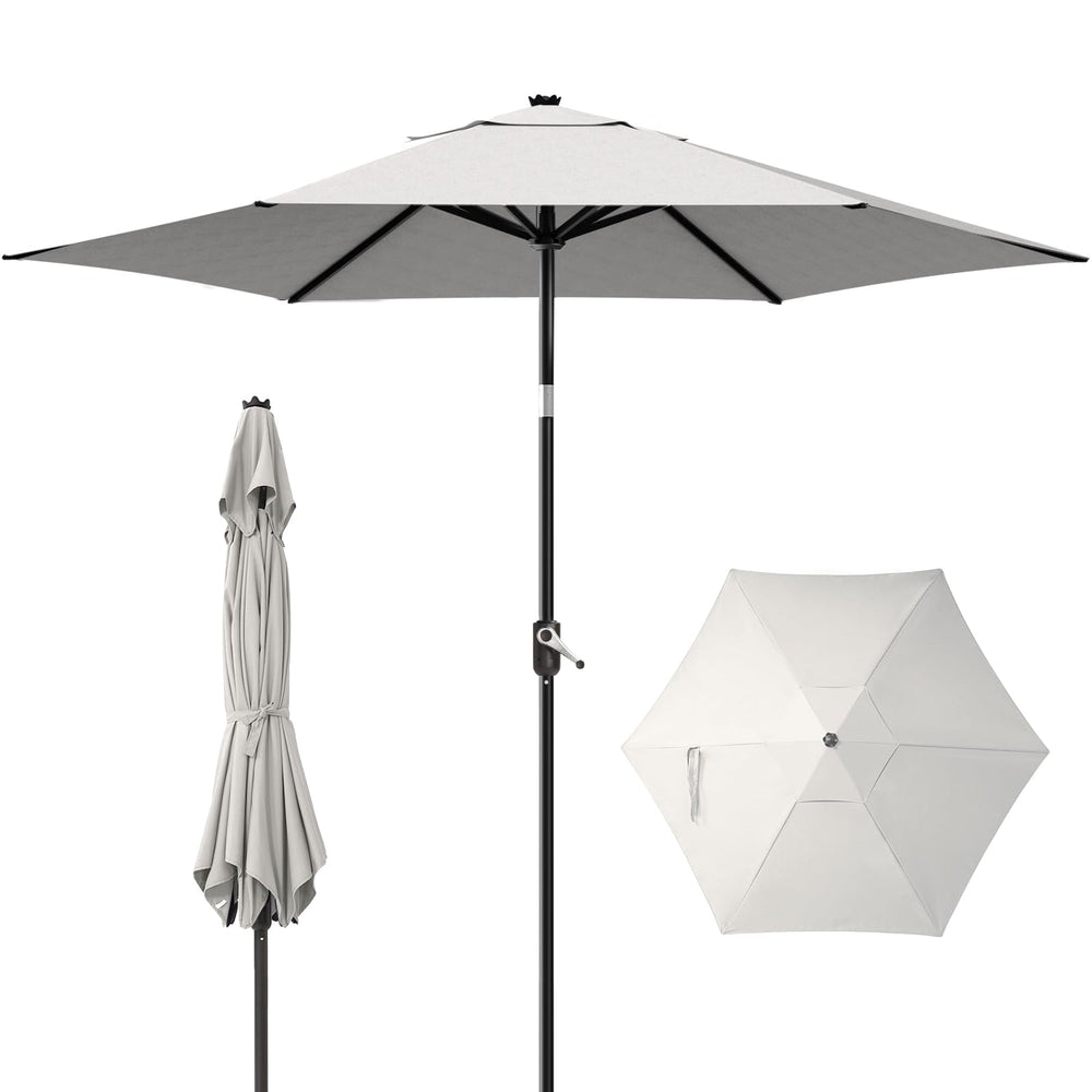 9 Ft Patio Umbrella with Push Button Tilt & UV Protection