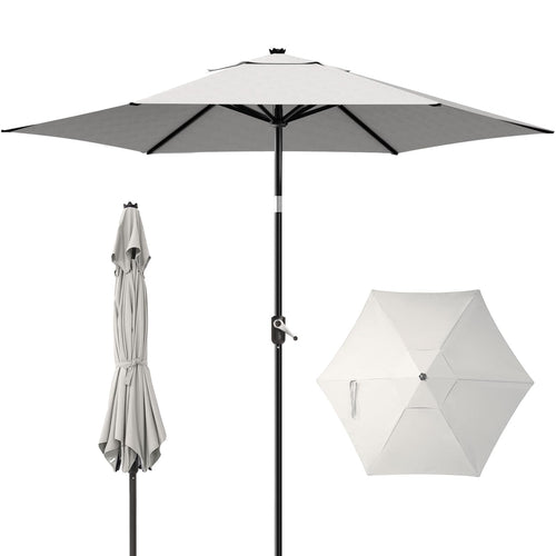9 Ft Patio Umbrella with Push Button Tilt & UV Protection