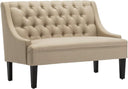Button Tufted Loveseat Settee with High Back – Khaki