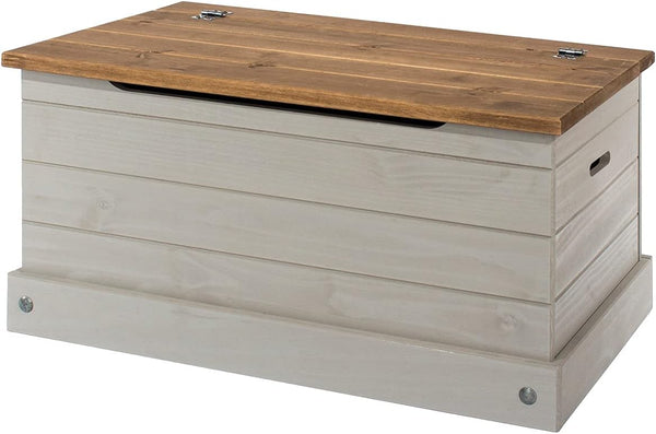 Pine Wood Storage Trunk & Entryway Bench