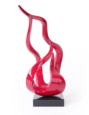 Abstract Holy Flame Figurine Statue — Resin Art Decor, 16.5 Inch