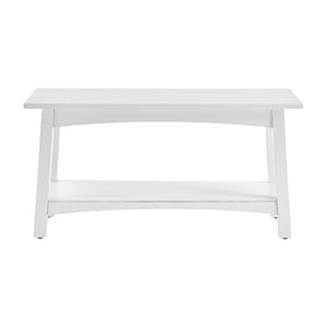 Solid Wood Entryway Bench with Storage Shelf
