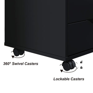 7-Drawer Mobile File Cabinet with Locking Wheels