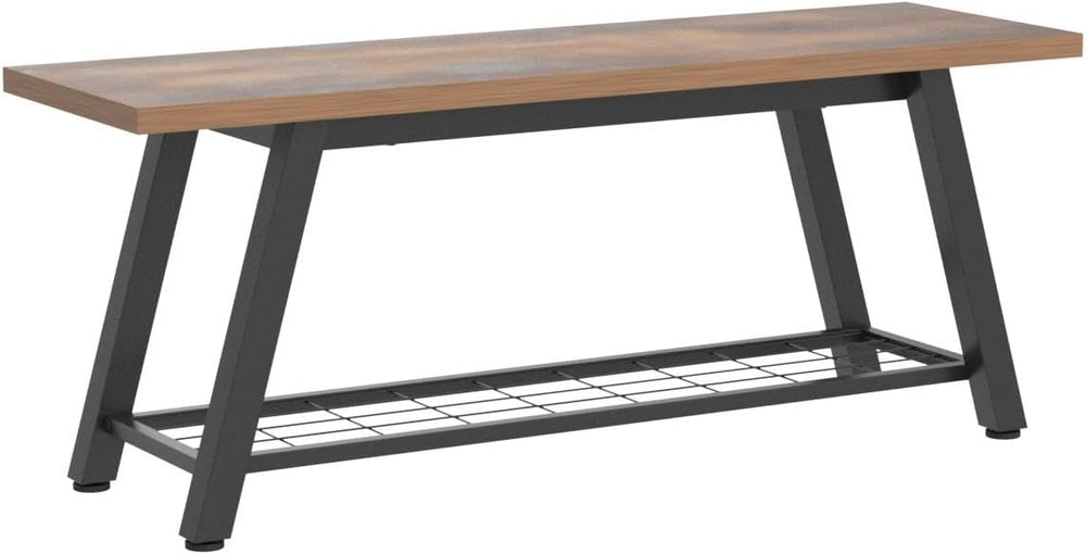 Industrial Storage Bench with Shoe Rack