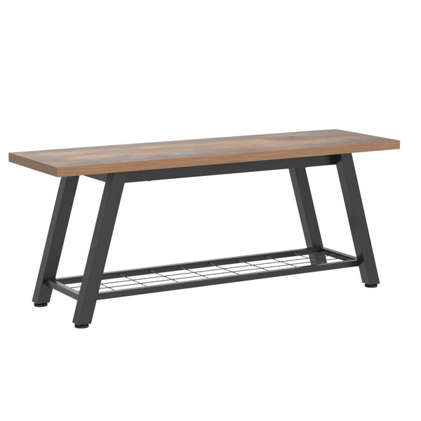 Industrial Storage Bench with Shoe Rack